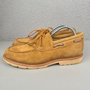 Tan Suede Boat Shoes